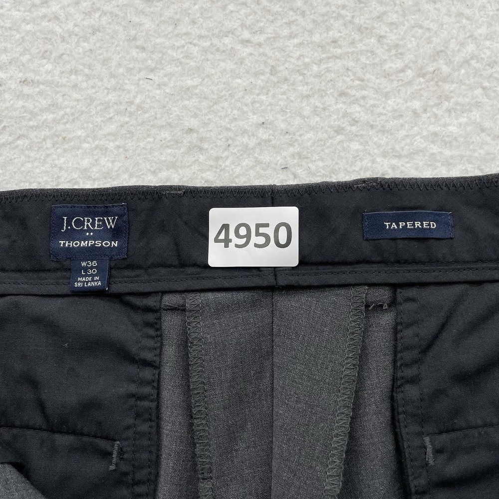 J. Crew Thompson Dress Pants Mens 38x30 (Tag 36) Wool Blend Gray Tapered Stretch - Picture 16 of 16